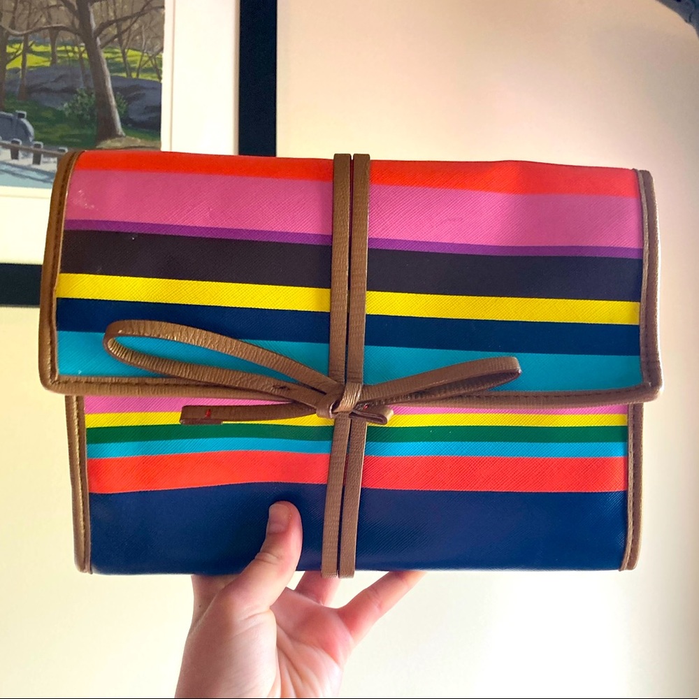 Stella And Dot Jewelry Holder - Rainbow Striped